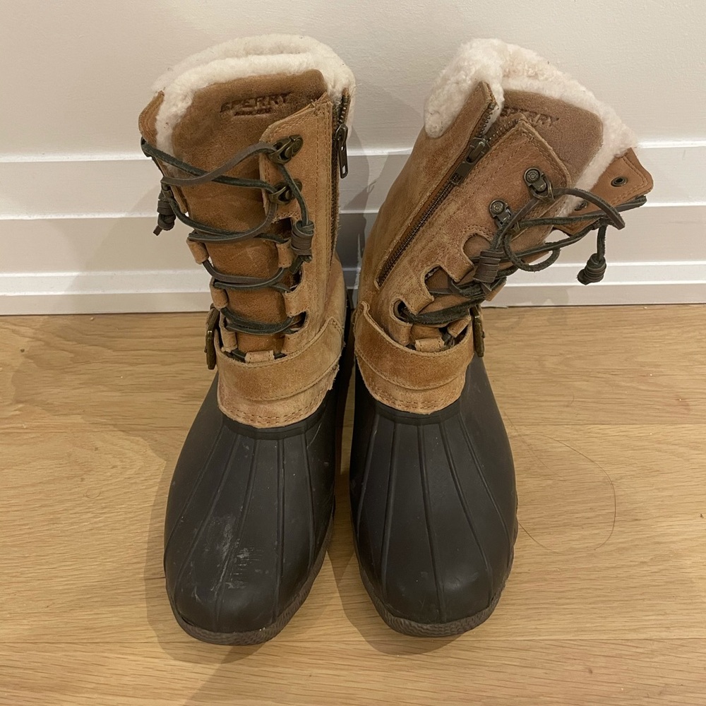 Sperry Women’s Snow Winter Boots with Real Suede and Shearling